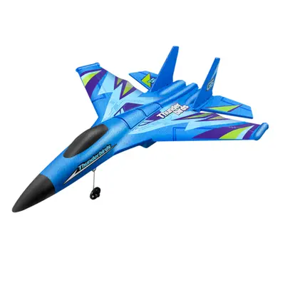 (Blue, Two Batteries) 2.4GHz 2CH 260mm Wingspan EPP RC Airplane Glider Fighter RTF With LED Ligh