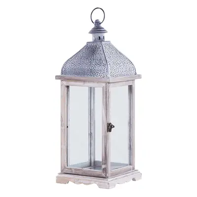 Metal Candle Lantern cm White SAMAR