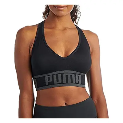 PUMA Women's Seamless Sports Bra Black Large