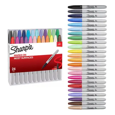 Sharpie Permanent Markers Fine Assorted Colors - 24ct