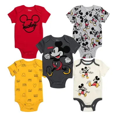 Disney Mickey Mouse Infant Baby Boys Pack Bodysuits Months