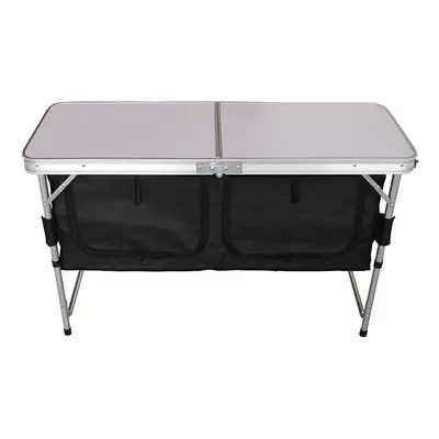 Charles Bentley Odyssey Camping Storage Table Portable Low Side Shelf Lightweight Aluminium Orga