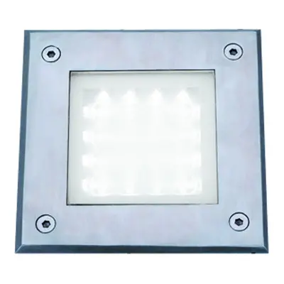 Led Recessed Square Chrome Walkover Light White Led IP67