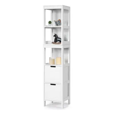 5-Tier Storage Cabinet Bathroom Tall Cabinet with Drawers