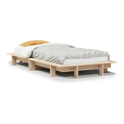 (natural, x cm) vidaXL Bed Frame Home Bedstead Bed Base Mattress Foundation Solid Wood Pine