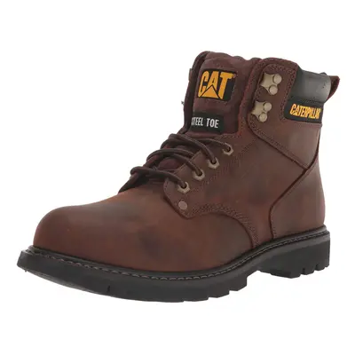 cat Footwear Mens Second Shift Steel Toe Work Boot Dark Brown