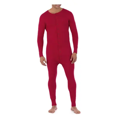 Fruit of the Loom Men's Premium Thermal Union Suit Red Large