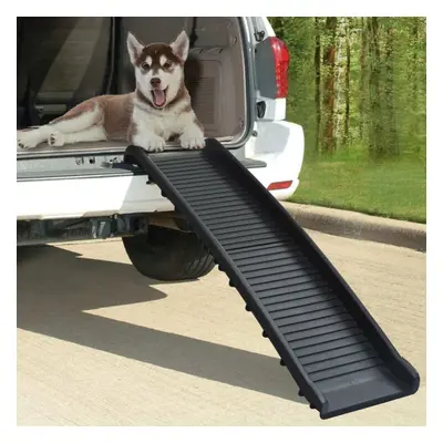 vidaXL Folding Dog Ramp Black Pet Furniture Cat Dog Doggy Bridge Puppy Ramp