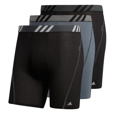 adidas Men's Sport Performance Mesh Boxer Brief Underwear (3-pack) Bl