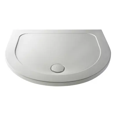 1050mm Premium D Shape Shower Tray - White