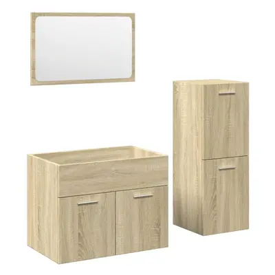 (60 x 38.5 x cm) vidaXL Bathroom Furniture Set Sink Cabinet Engineered Wood