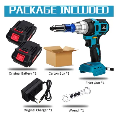 (Two Batteries) 88VF 140N.m Electric Nail Guns Brushess Cordless Rivet Riveter Automatic Rivetin