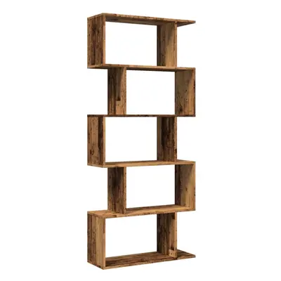 (old wood, x x cm) vidaXL Room Divider Bookcase 6-Tier Shelf Bookshelf Engineered Wood