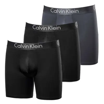 Calvin Klein Mens Pack Chromatic Microfiber Boxer Briefs (Black/Blac