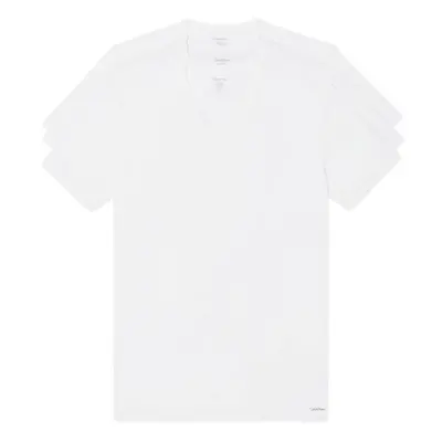 Calvin Klein Men's Cotton Stretch Undershirt Packs White-Vneck Lar