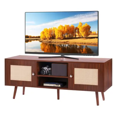 (Walnut) VEVOR Rattan TV Stand