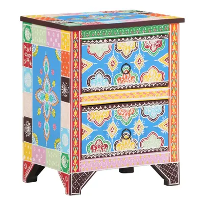 vidaXL Hand Painted Bedside Cabinet Cabinet Nightstand Wooden Bedside Bed Side