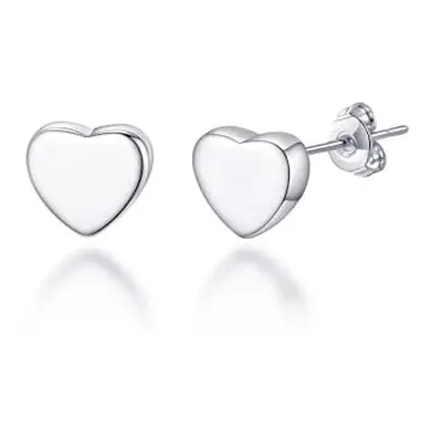 Philip Jones Sterling Silver Heart Earrings