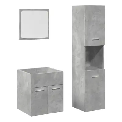 (concrete grey, x 38,5 x cm) vidaXL Bathroom Furniture Set Piece Sink Cabinet Sonoma Oak Enginee