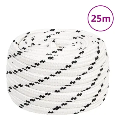 (20 mm/ m) vidaXL Braided Boat Rope Polyester Sturdy Yacht Cable Black/White Multi Sizes