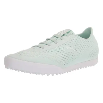 PUMA Women's Monolite Fusion Slip-On Golf Shoe Soothing Sea White