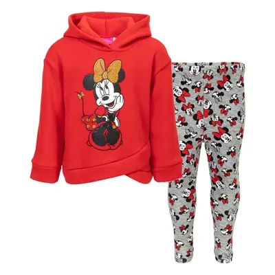 Disney Minnie Mouse Toddler Girls Fleece Hoodie and Leggings Outfit Se