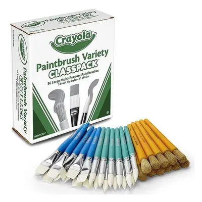 Crayola Paintbrush Variety Classpack School Supplies Large Paint Brushes For Kids Assorted