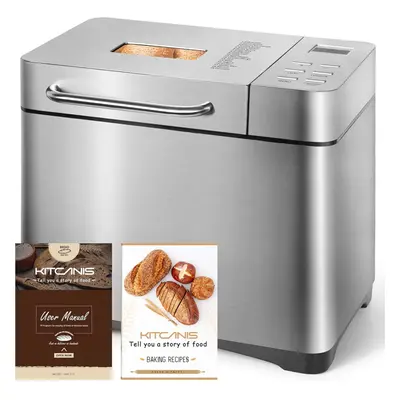 (Bread Maker) in Bread Maker, Stainless Steel Bread Maker with Automatic Nut Dispenser, 2.2 lb L