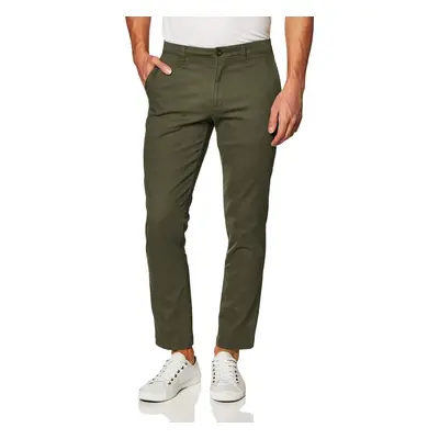 Men's Classic-Fit Casual Stretch Khaki Pant, Olive, 42W x 30L