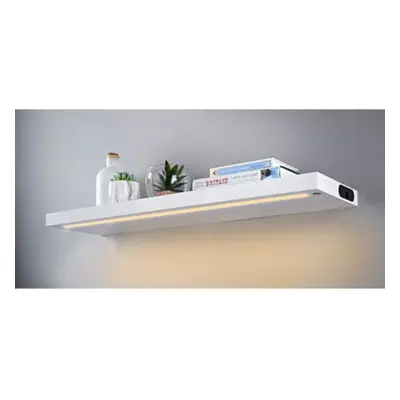 Alaska built-in LED Light White High Gloss Surface Shelf Dimmable on/off Button - White