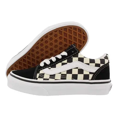 Vans Kids K Old Skool Primary Check Black White Little Kid