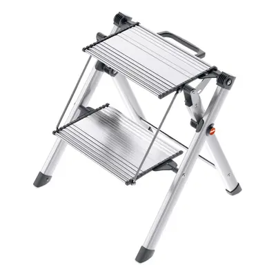 Hailo Stepladder with Steps Safety Ladder Mini Comfort 45cm Aluminium