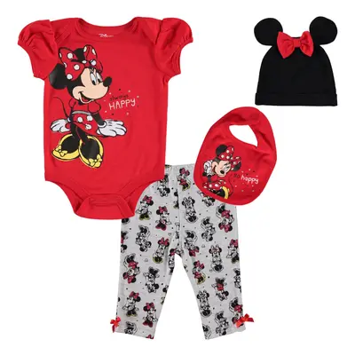 Disney Minnie Mouse Newborn Baby Girls Piece Outfit Set: Bodysuit Pa