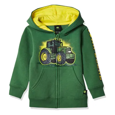 John Deere baby boys Fleece Zip Hoody Hooded Sweatshirt Green 3-4T U