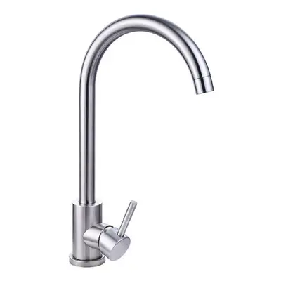 304 Stainless Steel Kitchen Faucet Single Handle Single Hole Hot and Cold Water Faucet Home Comm