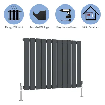 (Anthracite, 600*748mm ?single)) Flat Panel Column Radiator