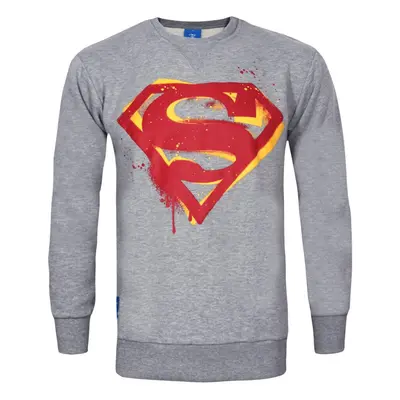 DC Comics Official Mens Superman Stencil Sweatshirt