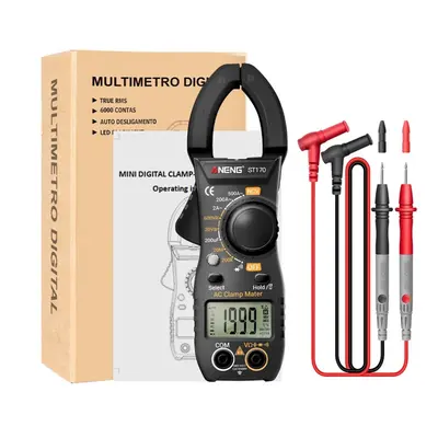 (Black) Counts Digital Clamp Meter AC Current Multimeter Diode Current Voltage Capacitance NCV O