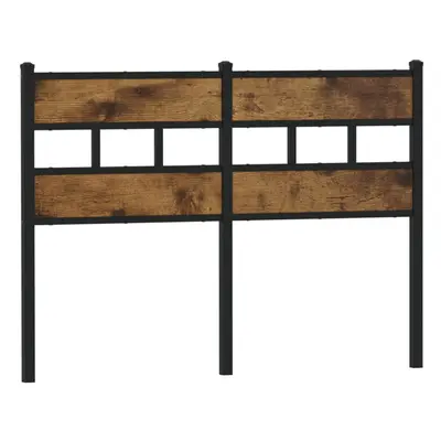 (smoked oak, cm) vidaXL Headboard Bed Header Bed Headboard Brown Oak Steel and Engineered Wood