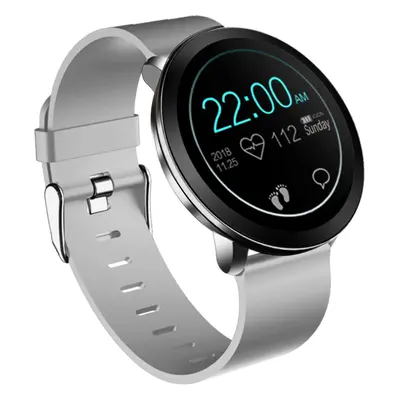 (Grey) Ultra-thin Explosion-proof Screen IP68 Waterproof Blood Pressure Sports Mode Smart Watch