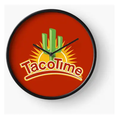 (TacoTime Resto=5057) Wall Clock Inch Funny Mantel & Tabletop Art Decor for Home Bedroom Office