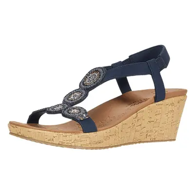 Skechers womens Beverlee - Date Glam Sandal Navy 7.5 medium US