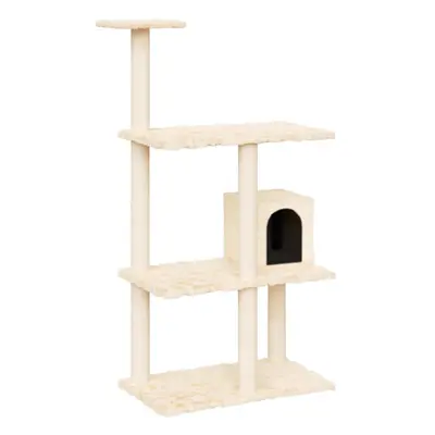 vidaXL Cat Tree with Sisal Scratching Posts Cream cm Cat Scratch Tower