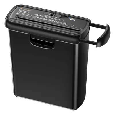 (6 Sheet) Sheet Strip Cut Paper Shredder, Small Shredder for Home Use, Can be Used Without Trash