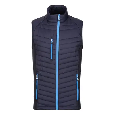 (XL, Navy/French Blue) Regatta Mens Navigate Quilted Hybrid Gilet