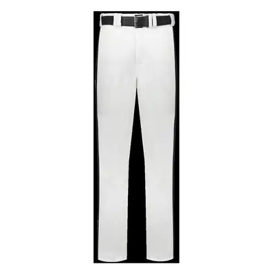 Russell R14DBM.WBK.M Adult Piped Change Up Baseball Pant, White & Black - Medium