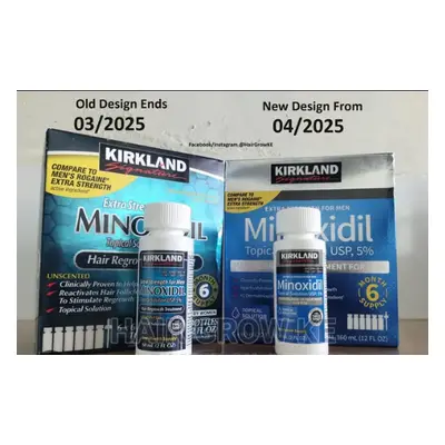 (6 month) Kirkland Minoxidil 5%, Mens Hair Loss Treatment New packaging1/3/6 Months supply