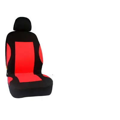 (Red) Front Car Auto Seat Cushion Cover Protective Seat Headrest Covers Universal