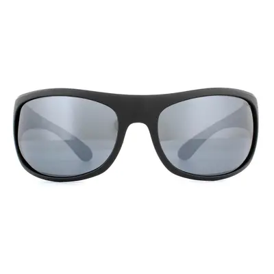 Polaroid Sport Sunglasses 003 EX Matte Black Grey Silver Polarized Mirror