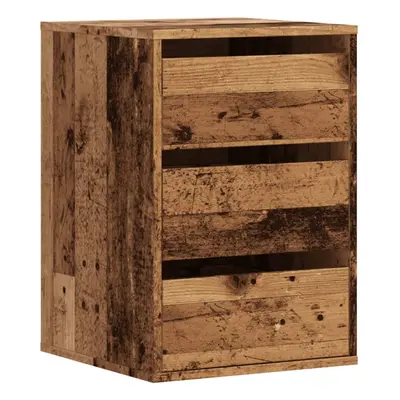 (old wood, x x cm) vidaXL Corner Chest of Drawers Storage Drawer Side Cabinet Engineered Wood